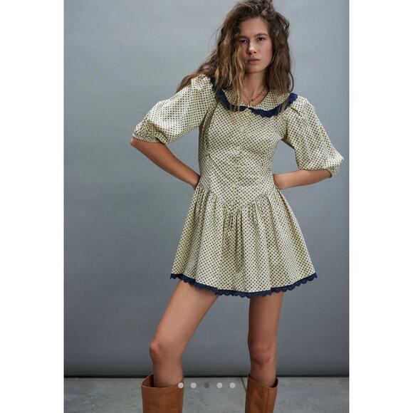 Free People Green and Blue Midi Dress - Picture 3 of 9